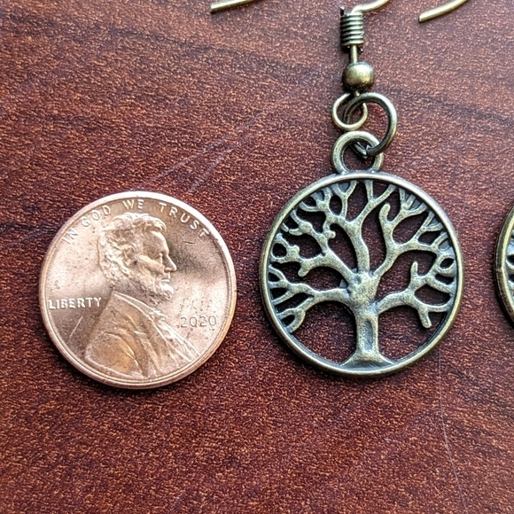 Handmade Tree of Life Earrings - Picture 4 of 4